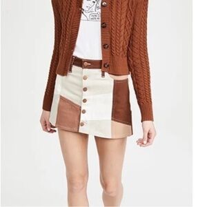 Alice and Olivia colorblock skirt